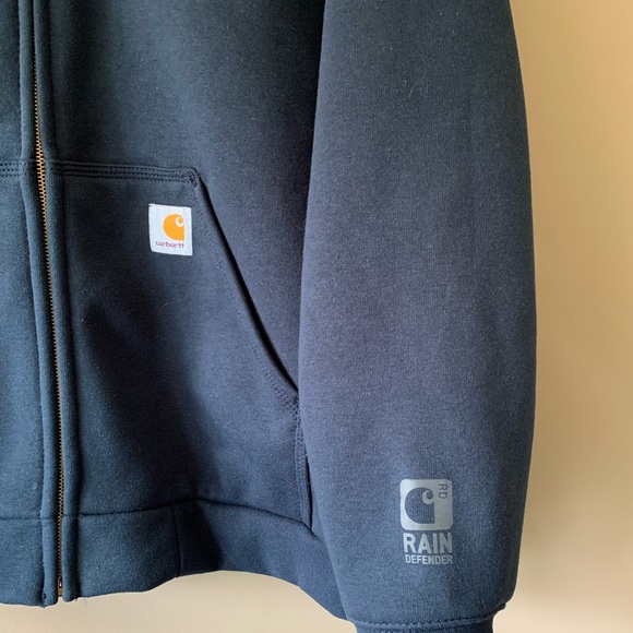 SOLD - Carhartt Men's Mid-weight Lined Water Repellent Sweatshirt Rain Defender - Picture 3 of 9